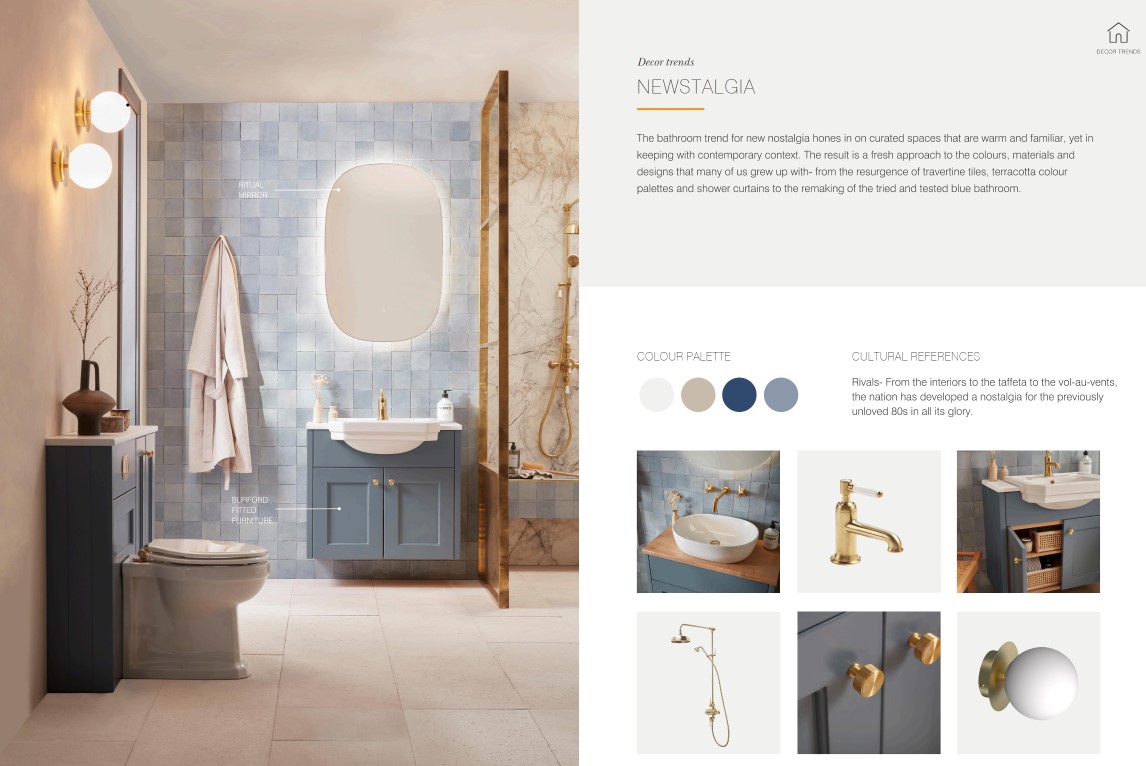 Newstalgia Bathroom Trends in 2025