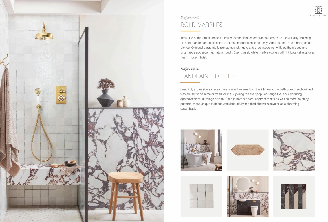 Surface trends for bathrooms in 2025