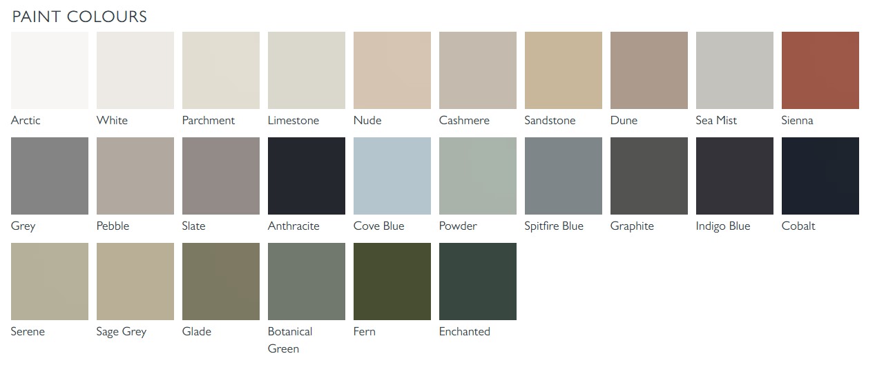 Manor house kitchen colours availiable