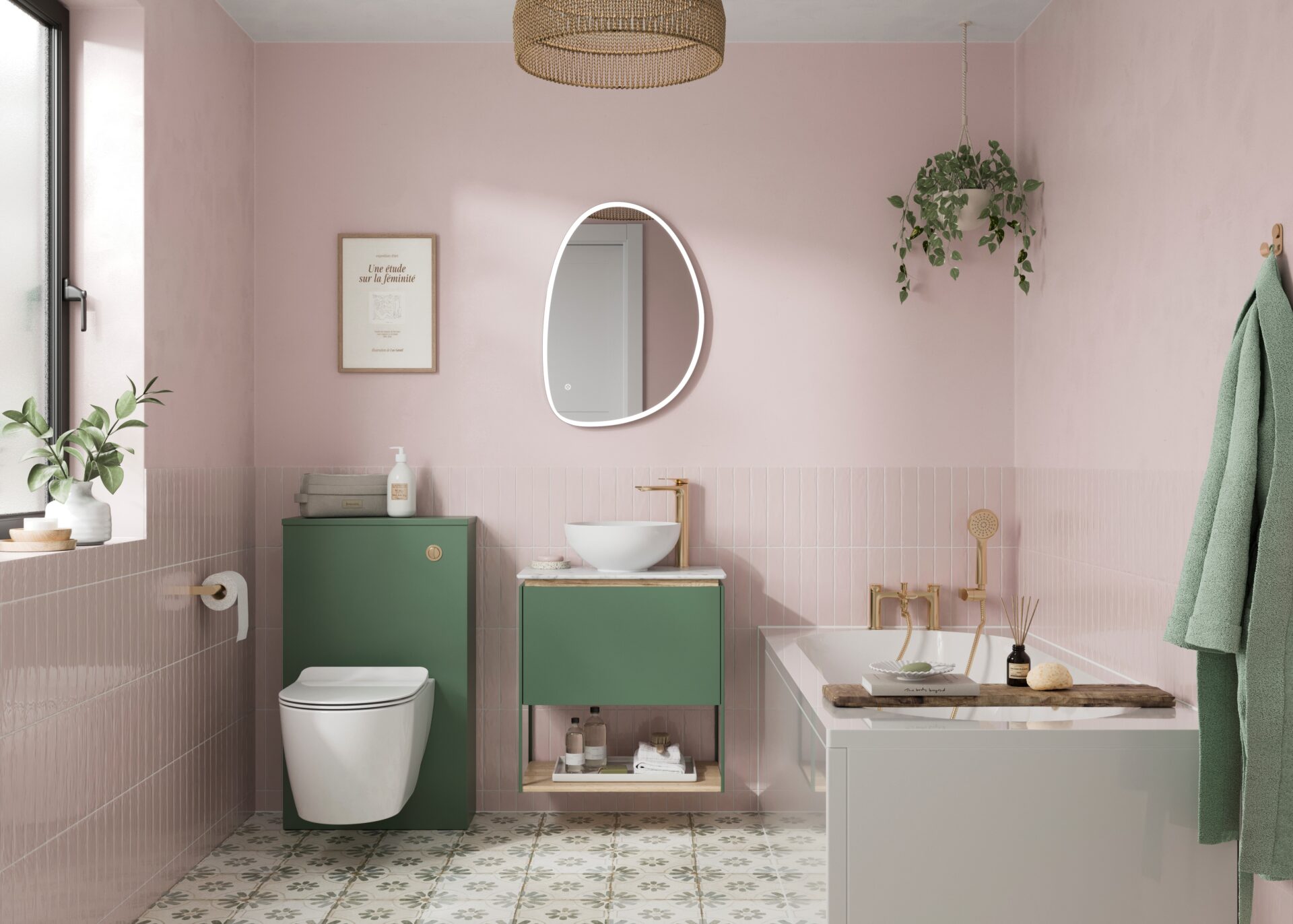 Crosswater fuse brushed brass small bathroom